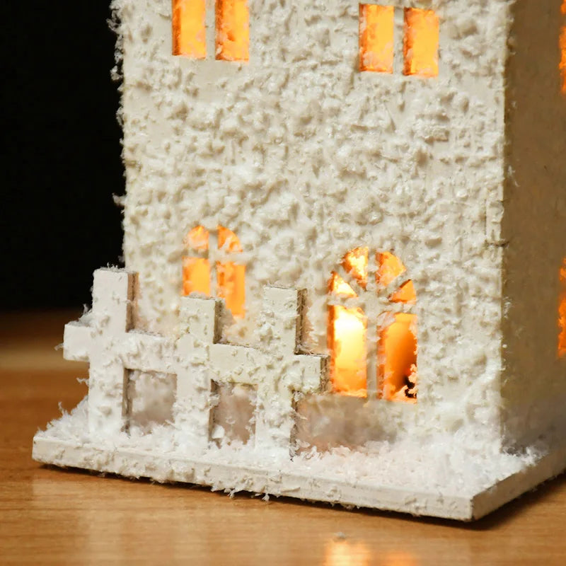 Christmas LED Light Wooden House