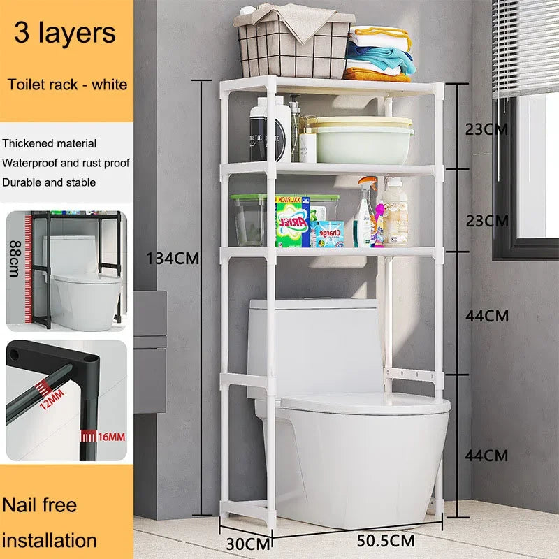 Over-The-Toilet Multilayer Perforation Storage Rack