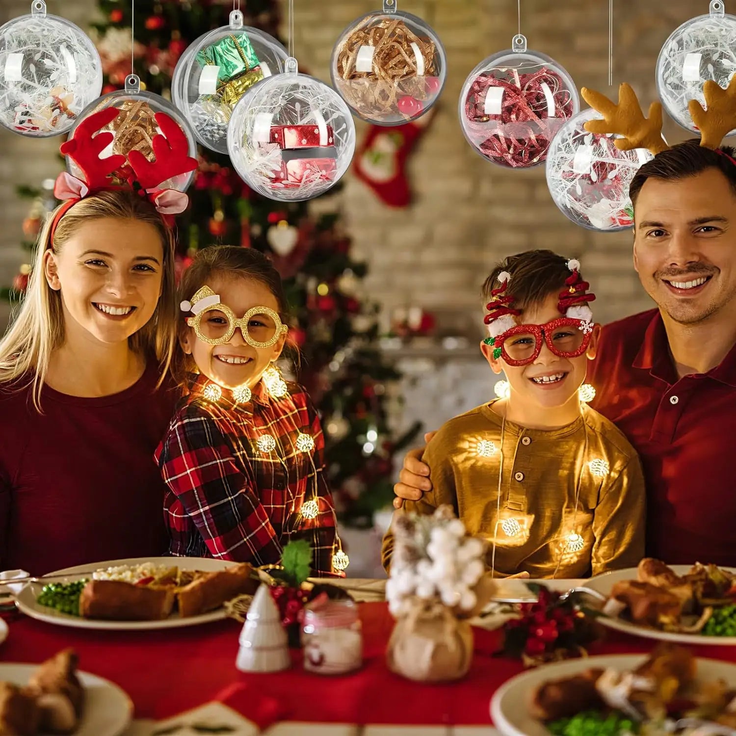 DIY Hollow Christmas Baubles - Transparent Fillable Ornaments