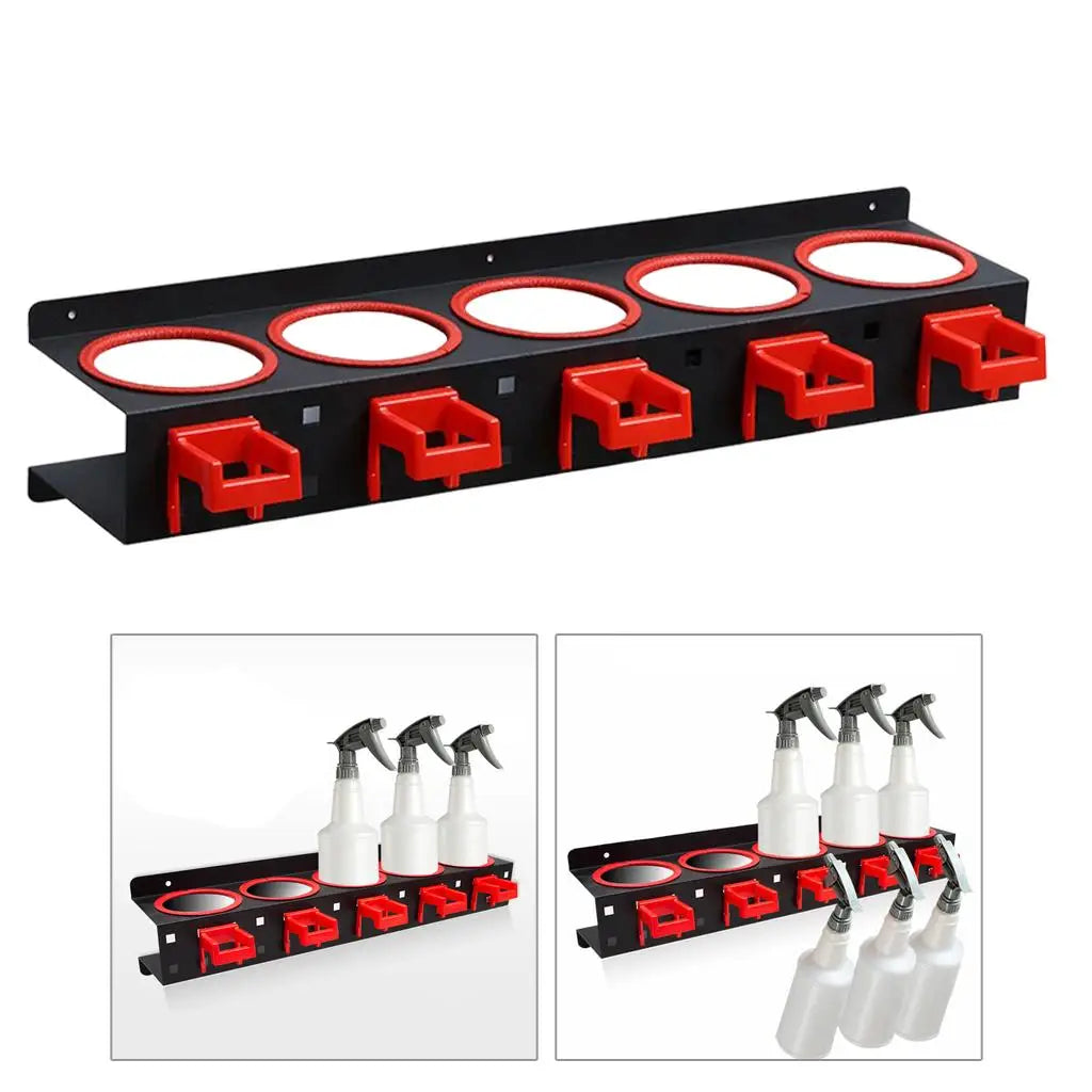 Wall-Mounted Spray Bottle Storage Rack