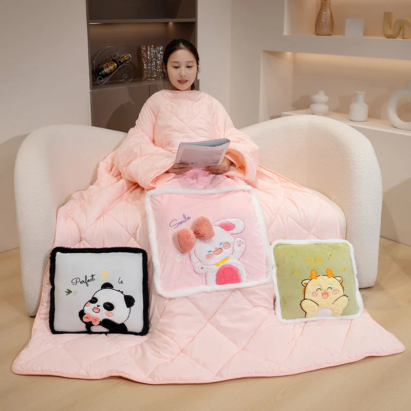 Wearable Fleece Blanket Hoodie