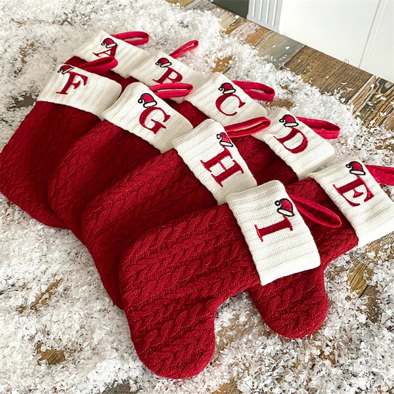 Christmas Alphabet Knitted Socks