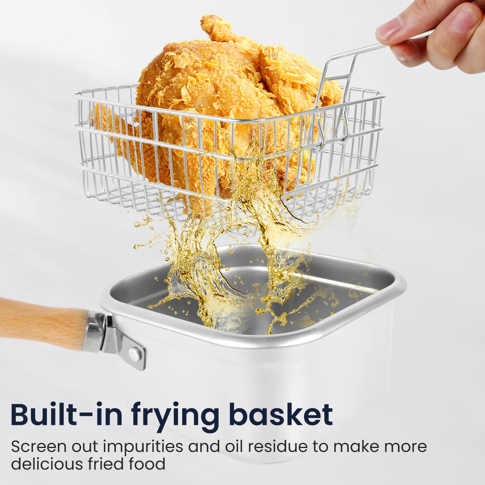 Stainless Steel Deep Fryer Pot Set