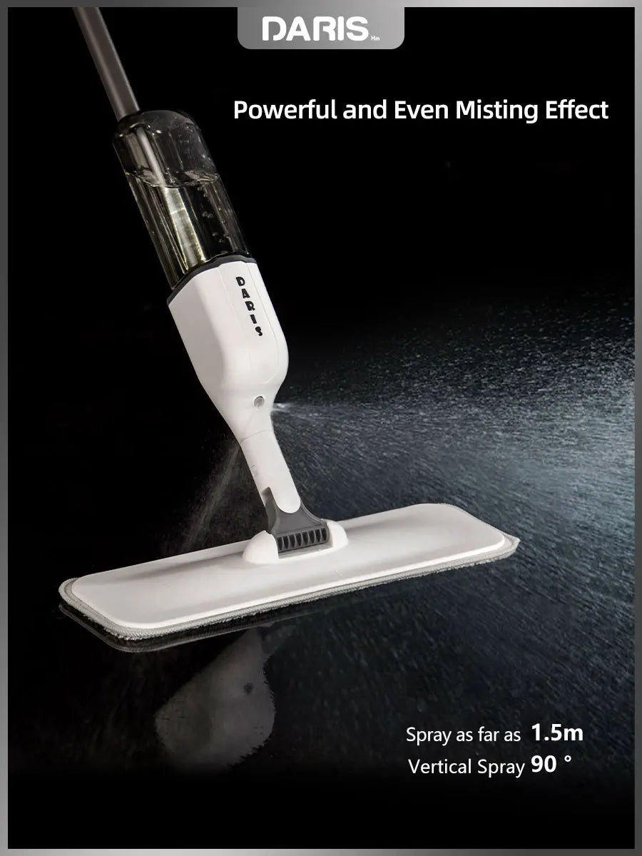 Spray Flat Mop 360° Rotating Floor Cleaner with Reusable Microfiber Pads