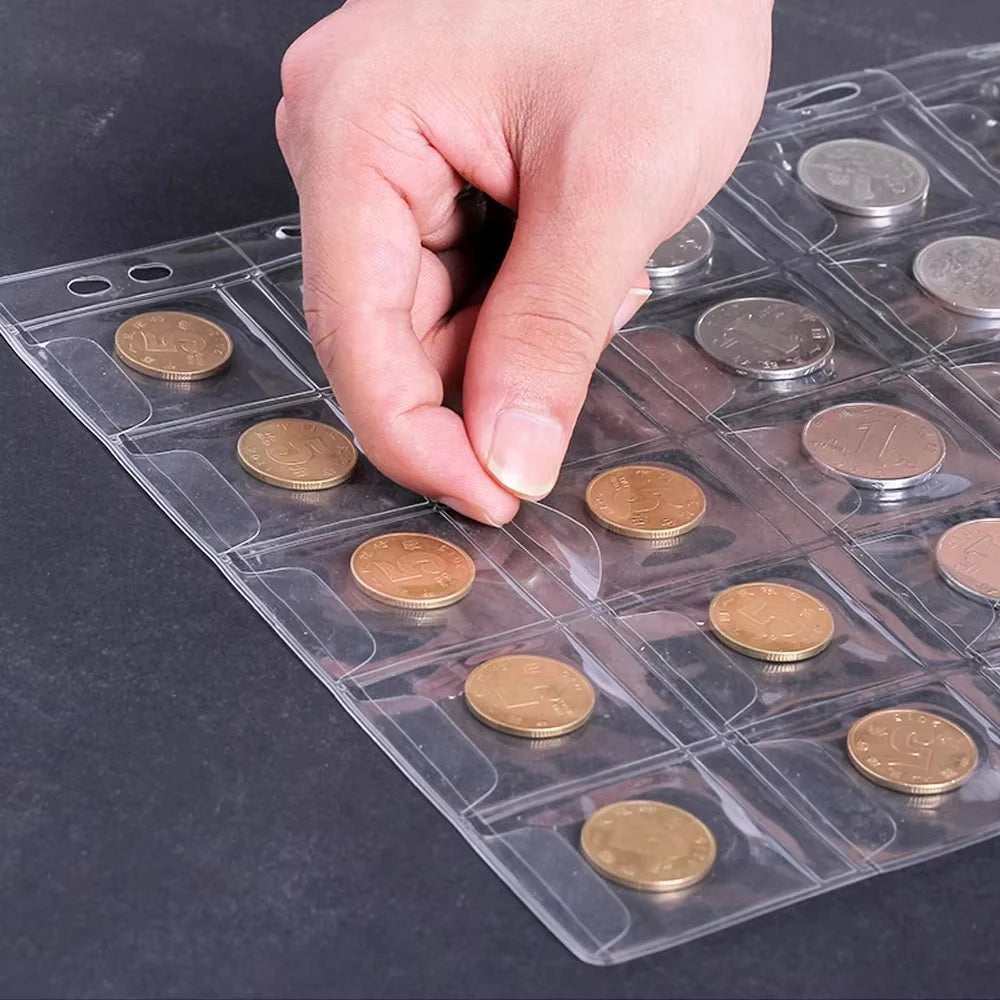 PU Leather Coins Collection Holder Book