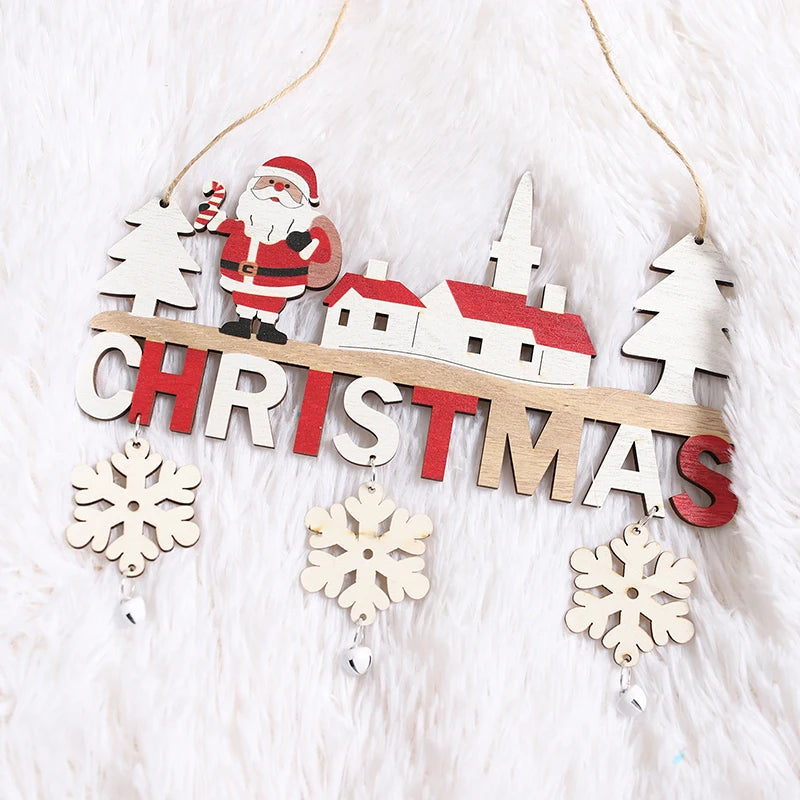 Wooden Christmas Hanging Pendants