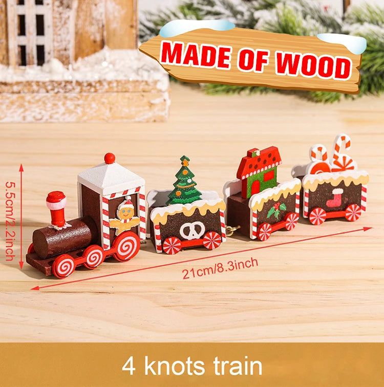 Wooden Christmas Train Ornament