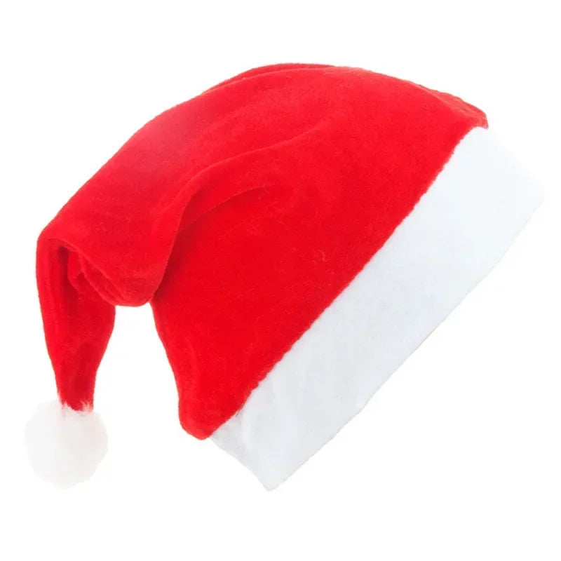 Plush Christmas Santa Hat for Adults & Kids