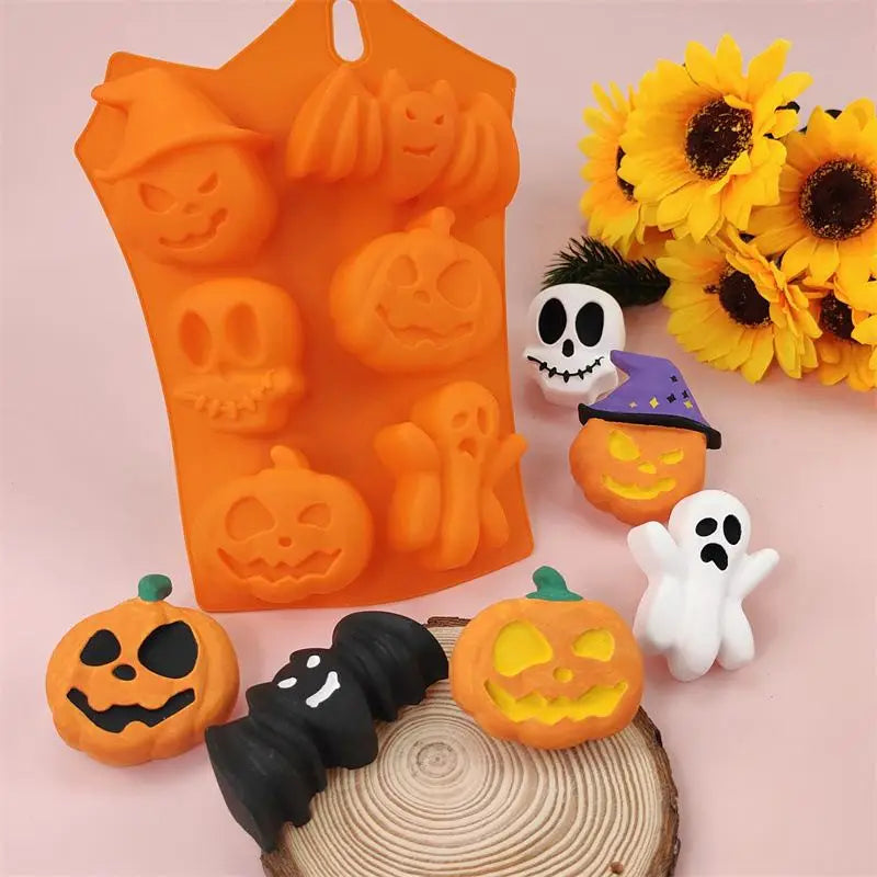 Pumpkin Halloween Silicone Mold for Cake, Biscuit, Candy Baking