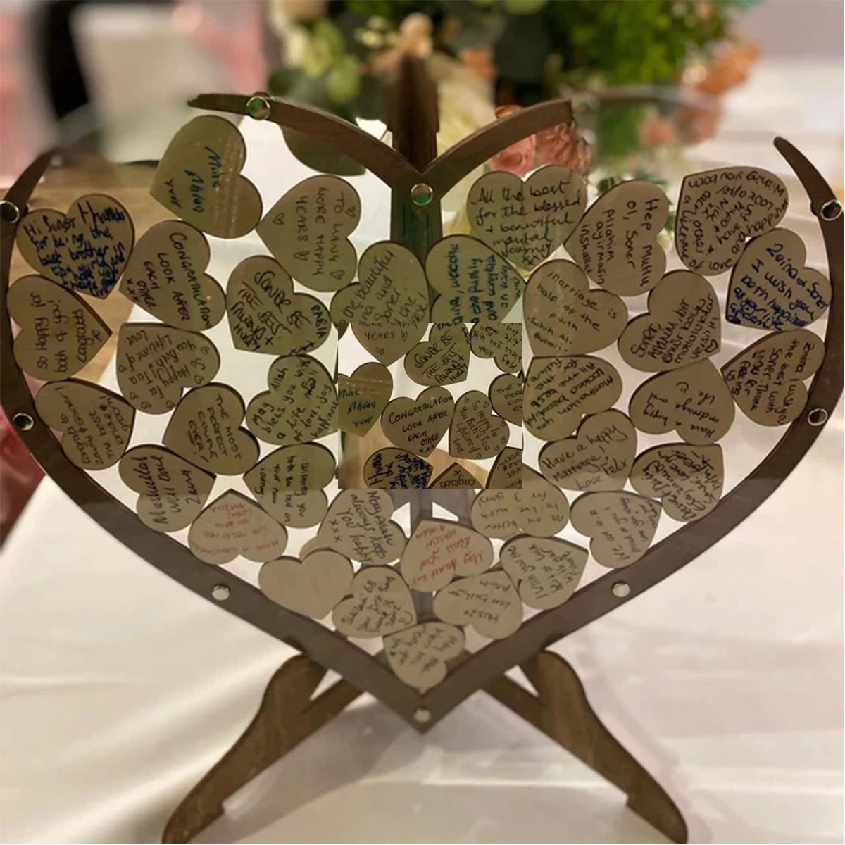 Personalized Wood Guest Book Alternative Wedding & Bridal Shower Table Decor