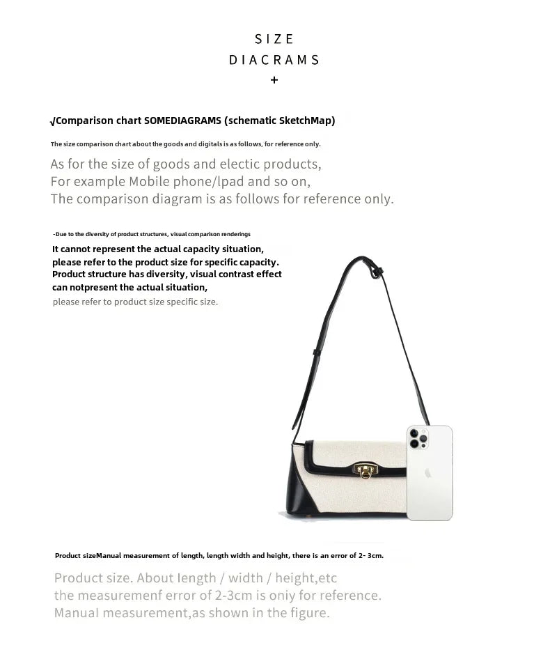 Nichedesign Color Block French Bread Shoulder Bag