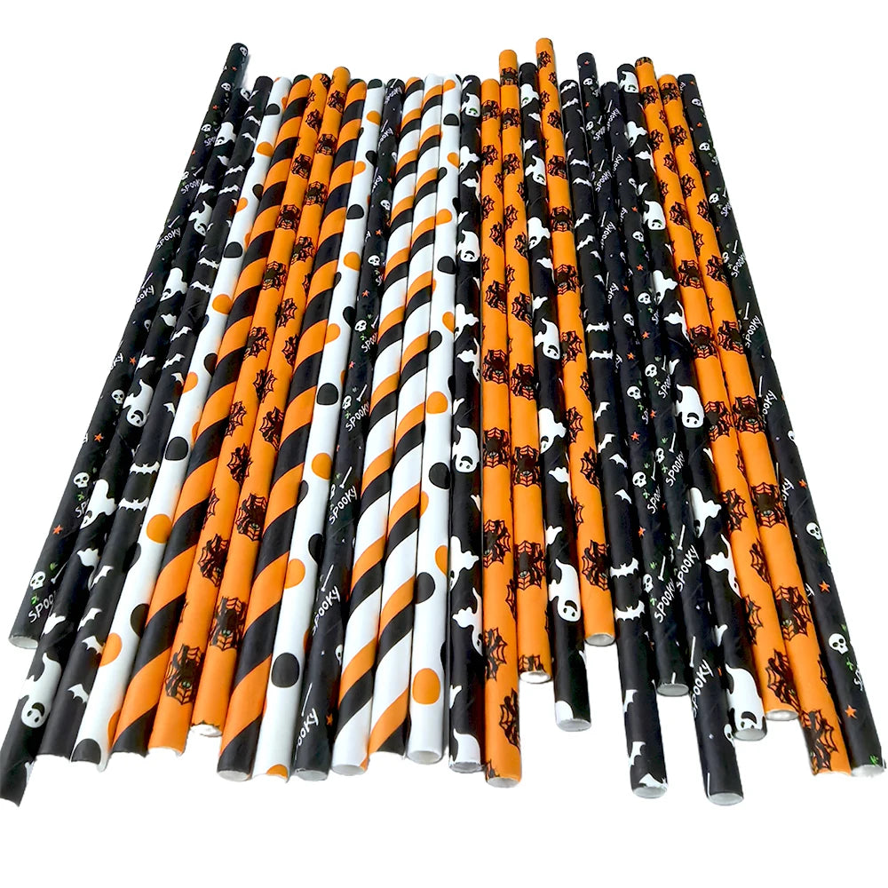 Halloween Party Favors Paper Straws