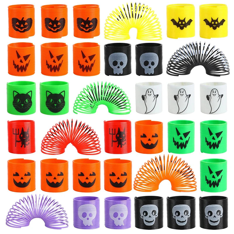 12pcs/bag Halloween Magic Springs Coil Toys Halloween Party Favors Child Trick or Treat Gifts Kids Goodie Bag Filler 2023