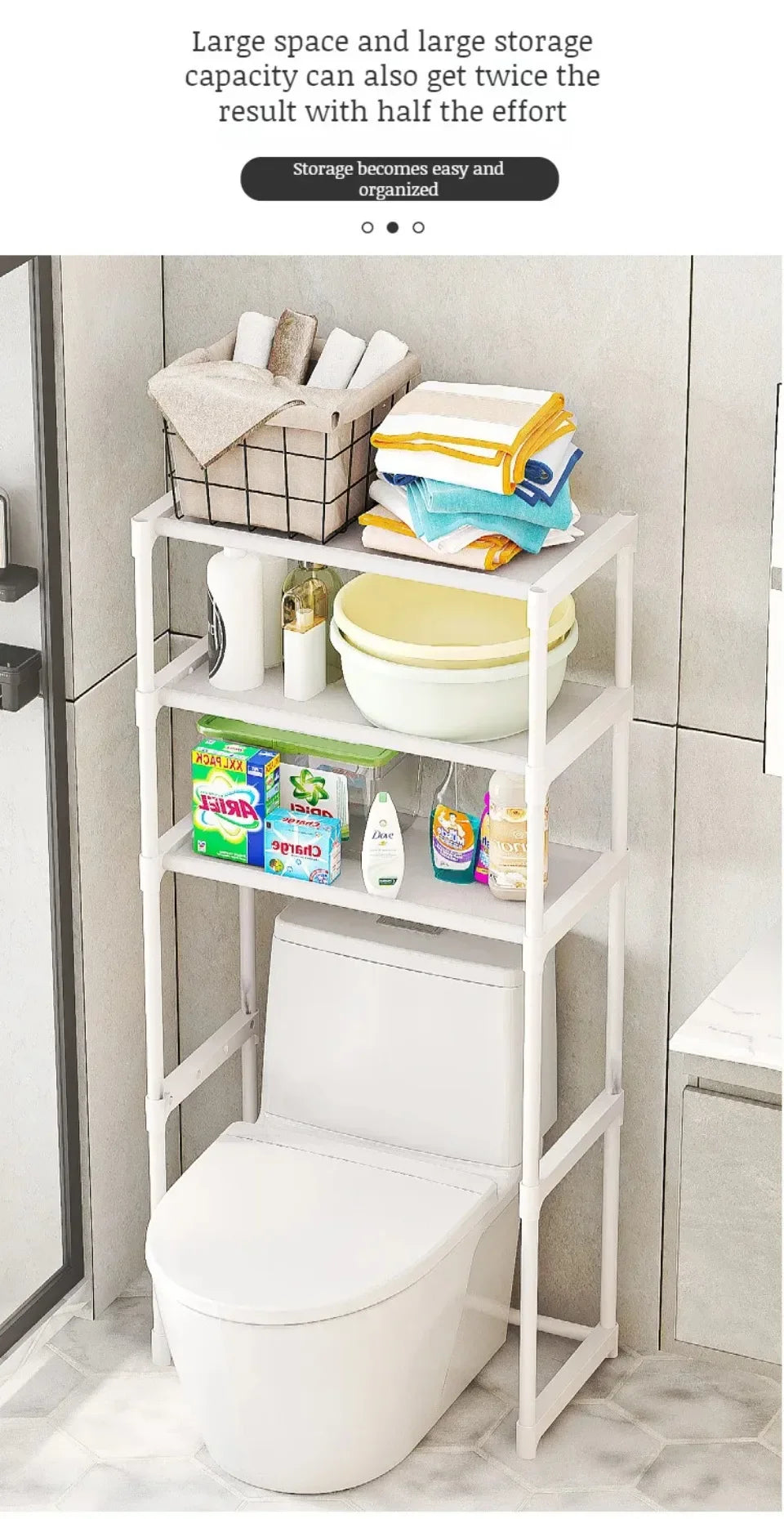 Over-The-Toilet Multilayer Perforation Storage Rack