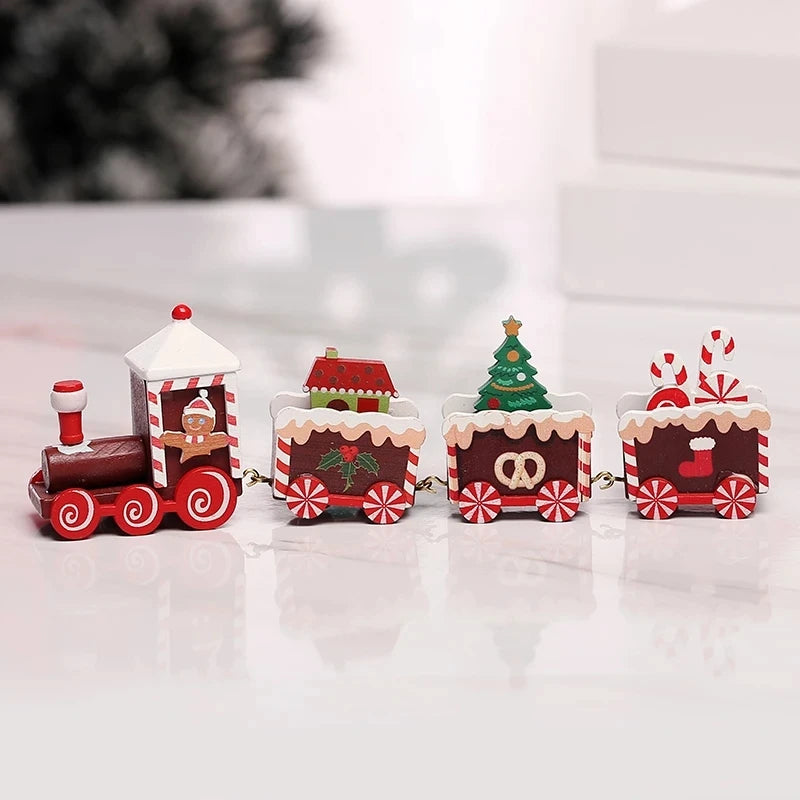 Wooden Christmas Train Ornament