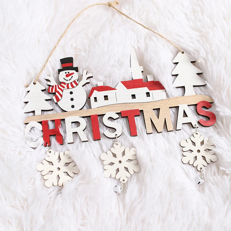 Wooden Christmas Hanging Pendants