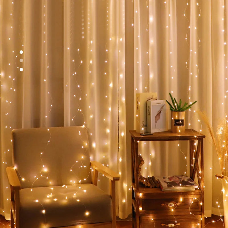 LED Curtain Fairy String Lights