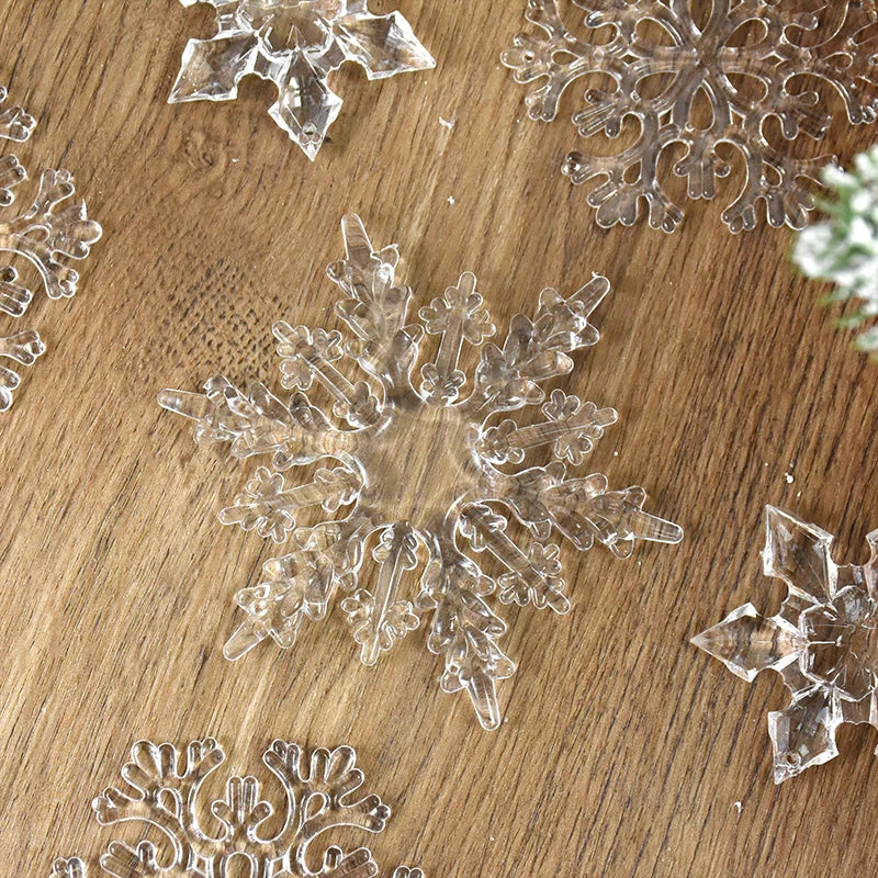 3Pcs Christmas Acrylic Snowflake Ornaments