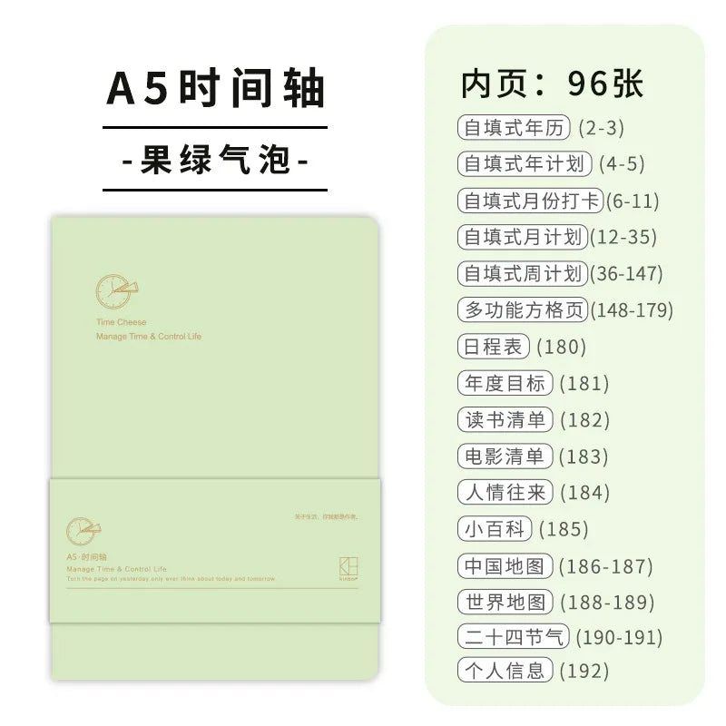 A5 Undated Planner Weekly Calendar Notebook