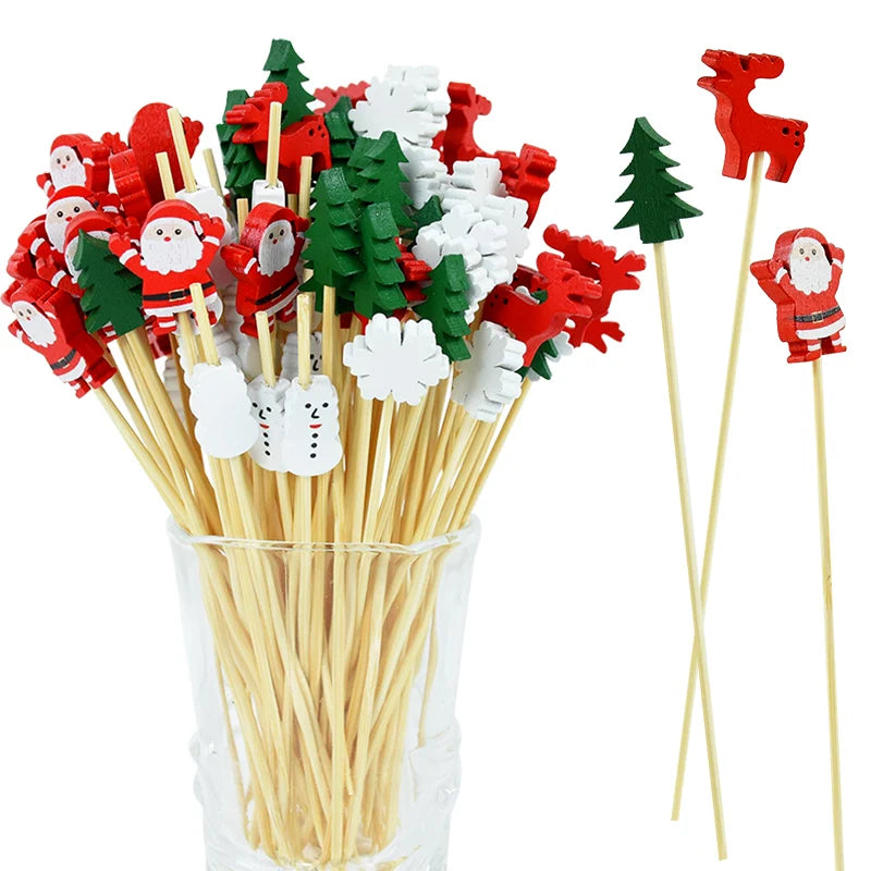 Christmas Fruit Skewer Toothpicks