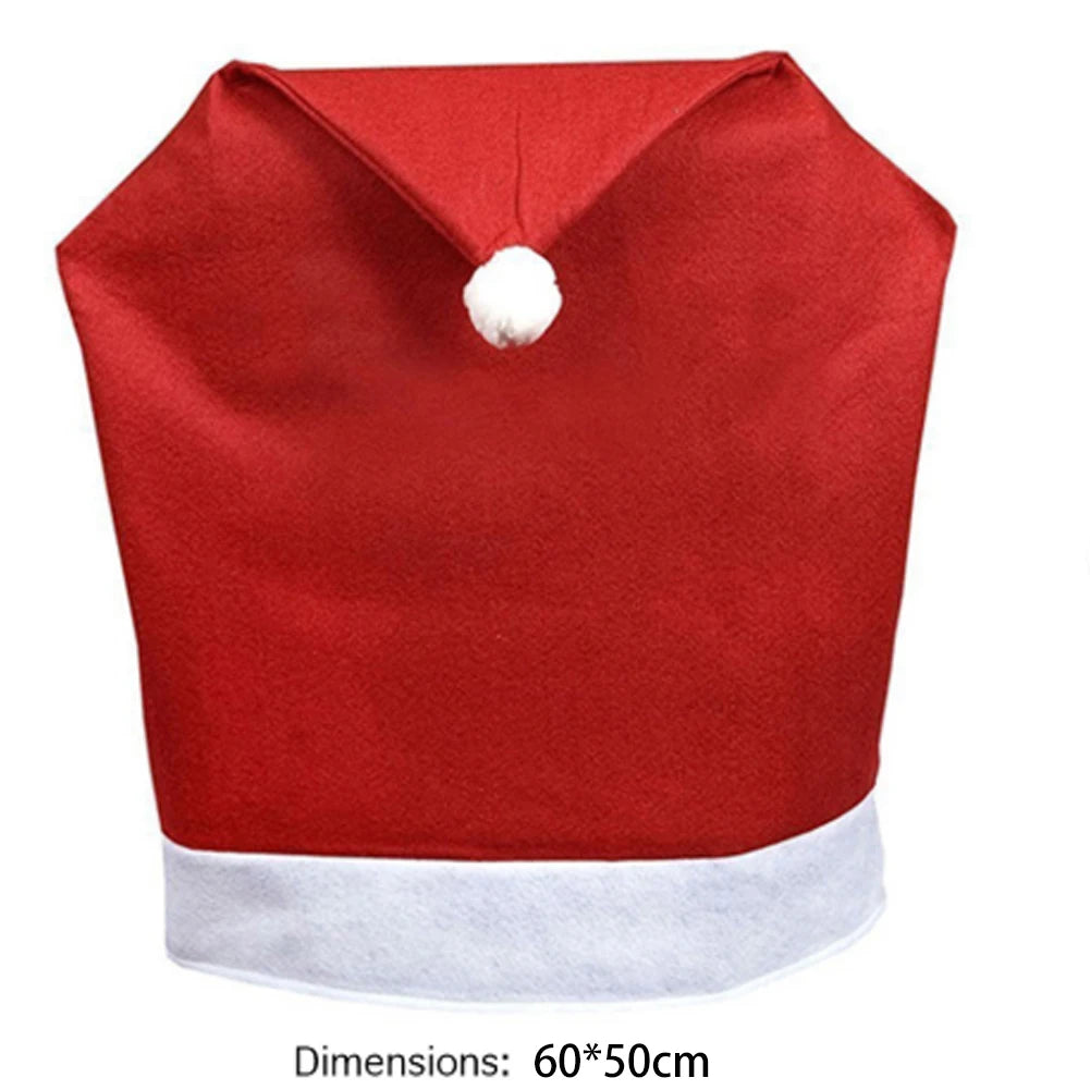 Santa Hat Chair Covers - Christmas Table & Home Decor