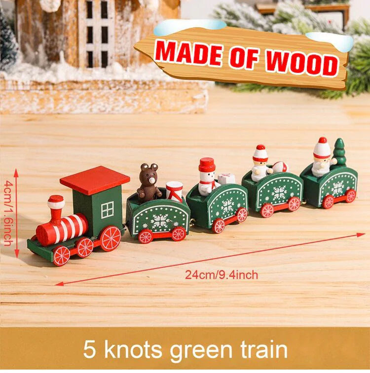 Wooden Christmas Train Ornament