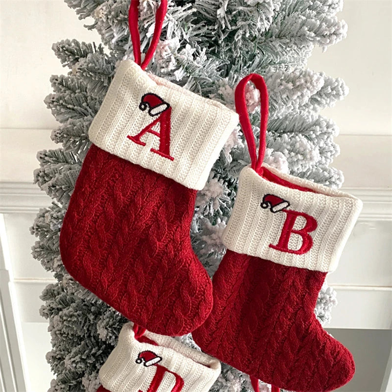 Christmas Alphabet Knitted Socks