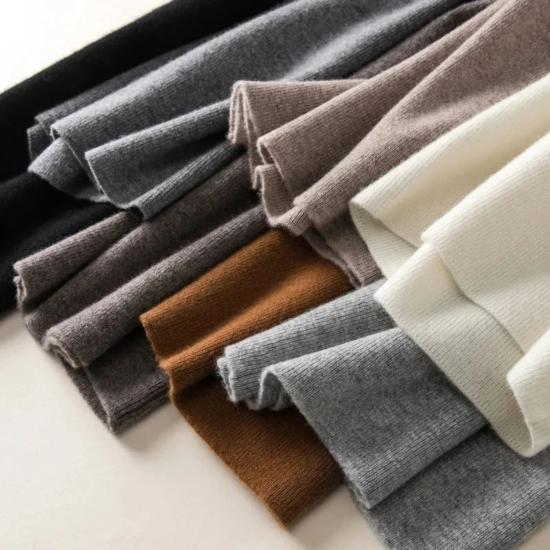 Women’s Thick Knitted High-Waist Straight Pants
