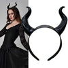 Halloween Black Queen Witch Demon Horns Headpiece