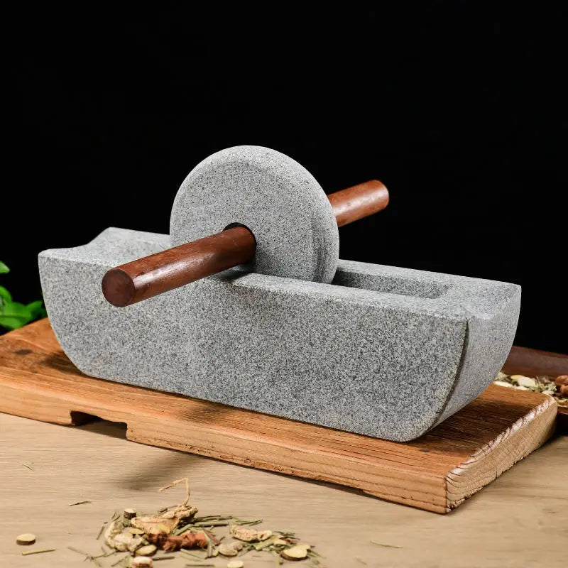 Traditional Chinese Style Mill Grinder Set