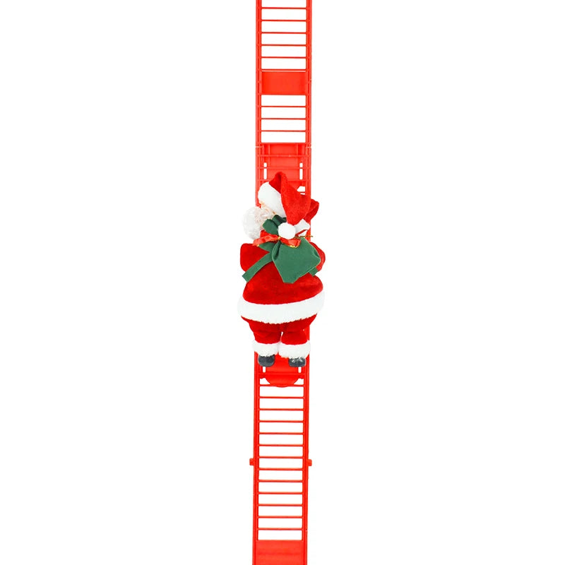 Santa Claus Climbing Ladder