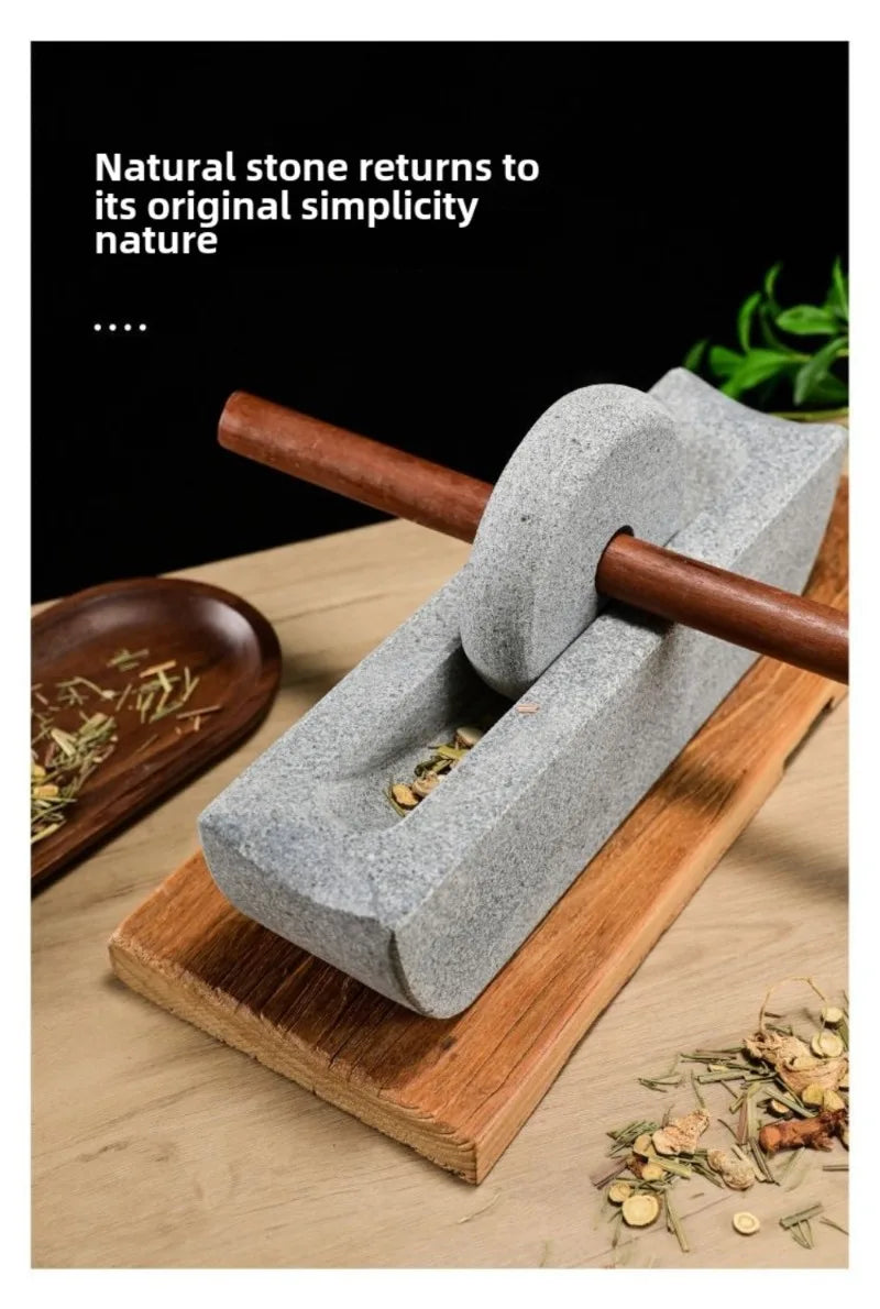 Traditional Chinese Style Mill Grinder Set