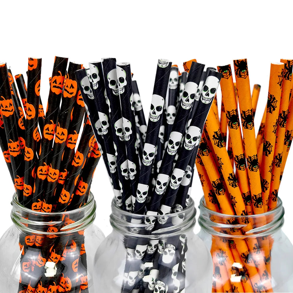 Halloween Party Favors Paper Straws