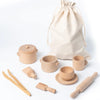 Wooden Simulated Kitchen & Tea Set