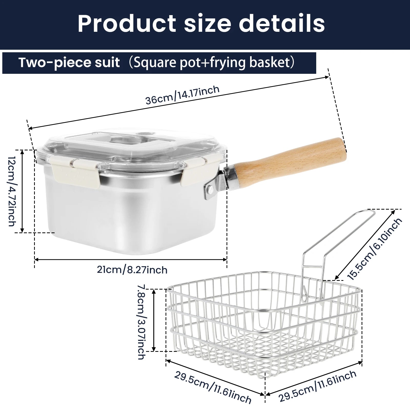 Stainless Steel Deep Fryer Pot Set