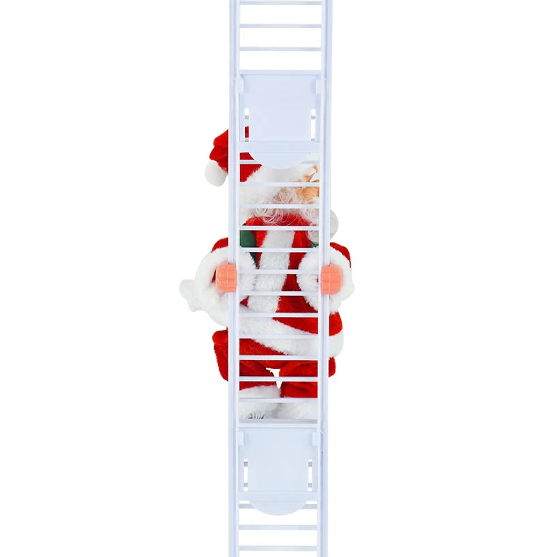 Santa Claus Climbing Ladder