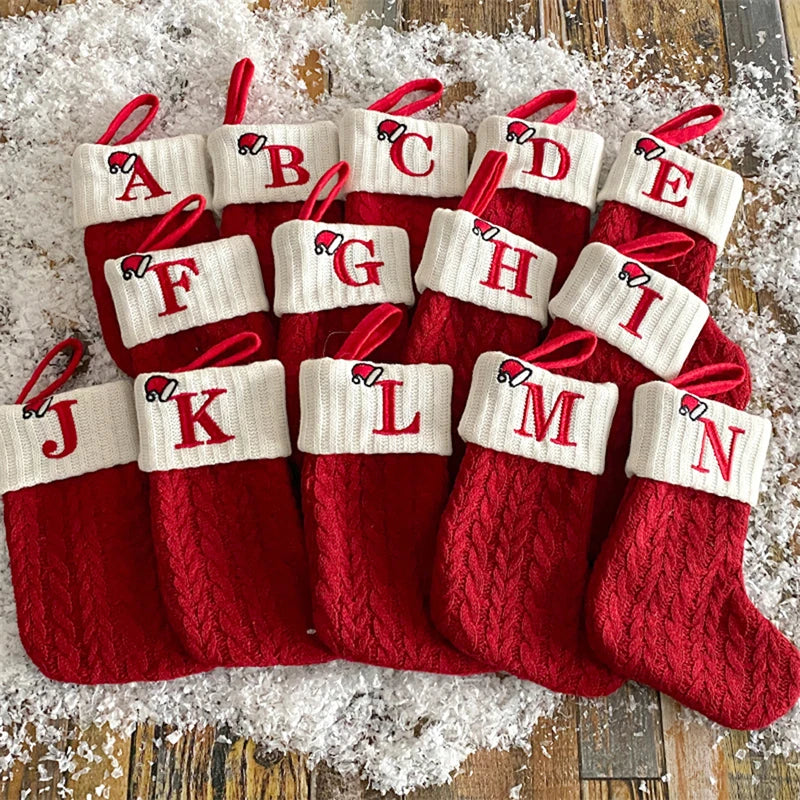 Christmas Alphabet Knitted Socks