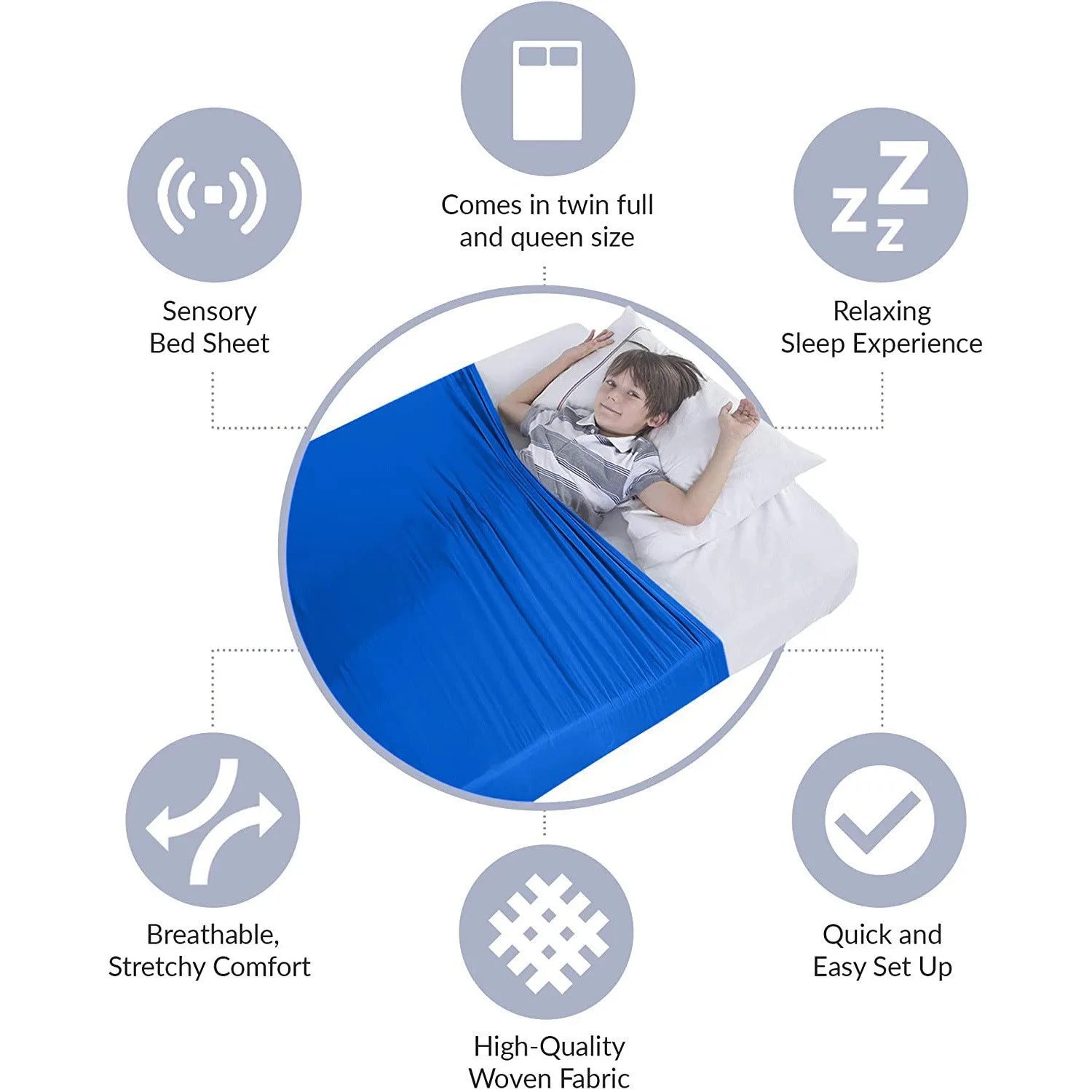 Sensory Compression Blanket Stretchy Bed Sheet for Kids