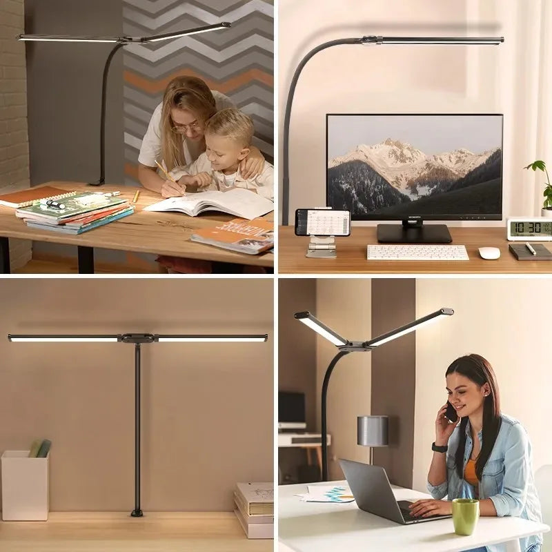 Single & Double Head Monitor  LED Clip Desk Lamp