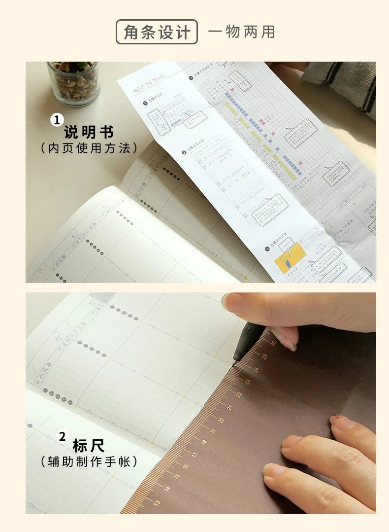 A5 Undated Planner Weekly Calendar Notebook