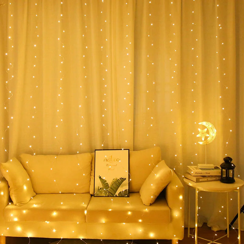 LED Curtain Fairy String Lights