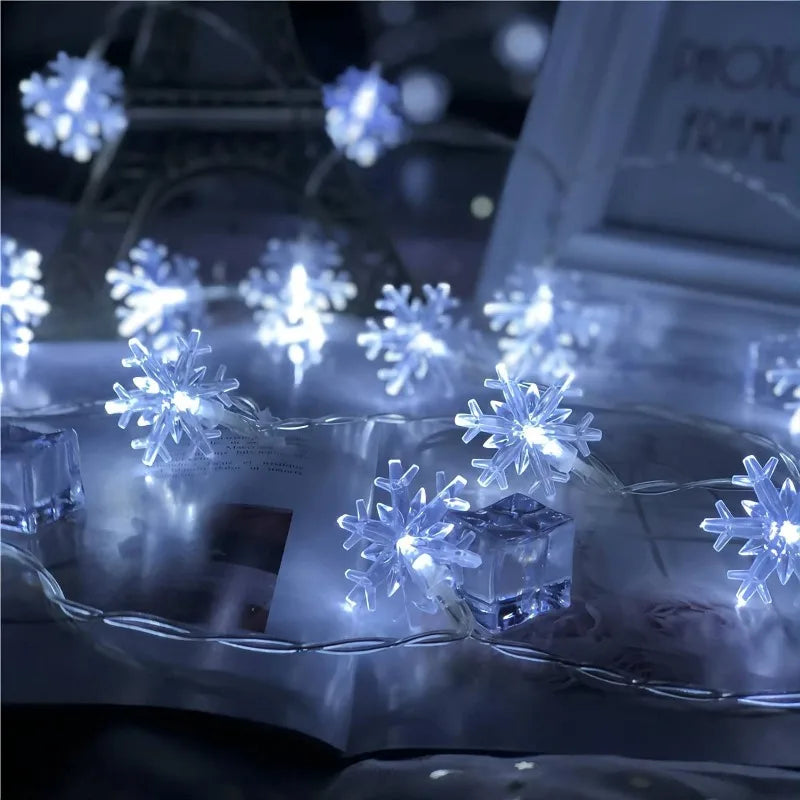 Sparkling Snowflake LED Lights – USB/Battery Powered