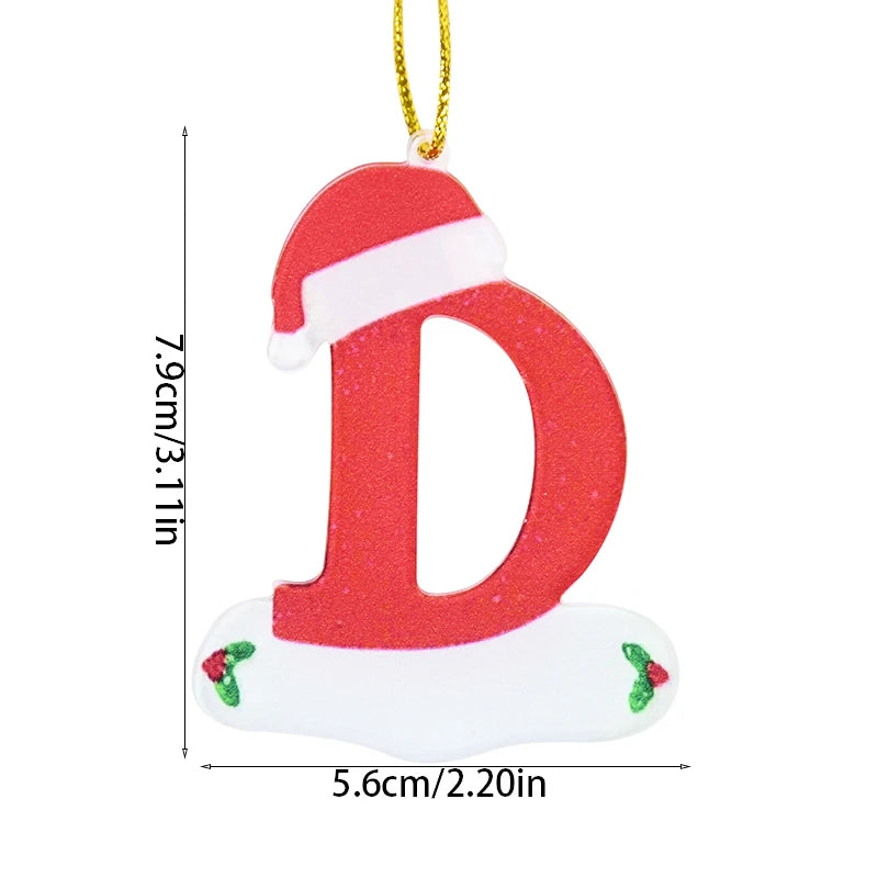 Christmas Acrylic Letter Pendant