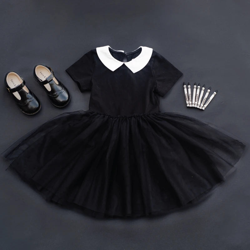 Hallowen Special, Wednesday Addams Costume for Girls