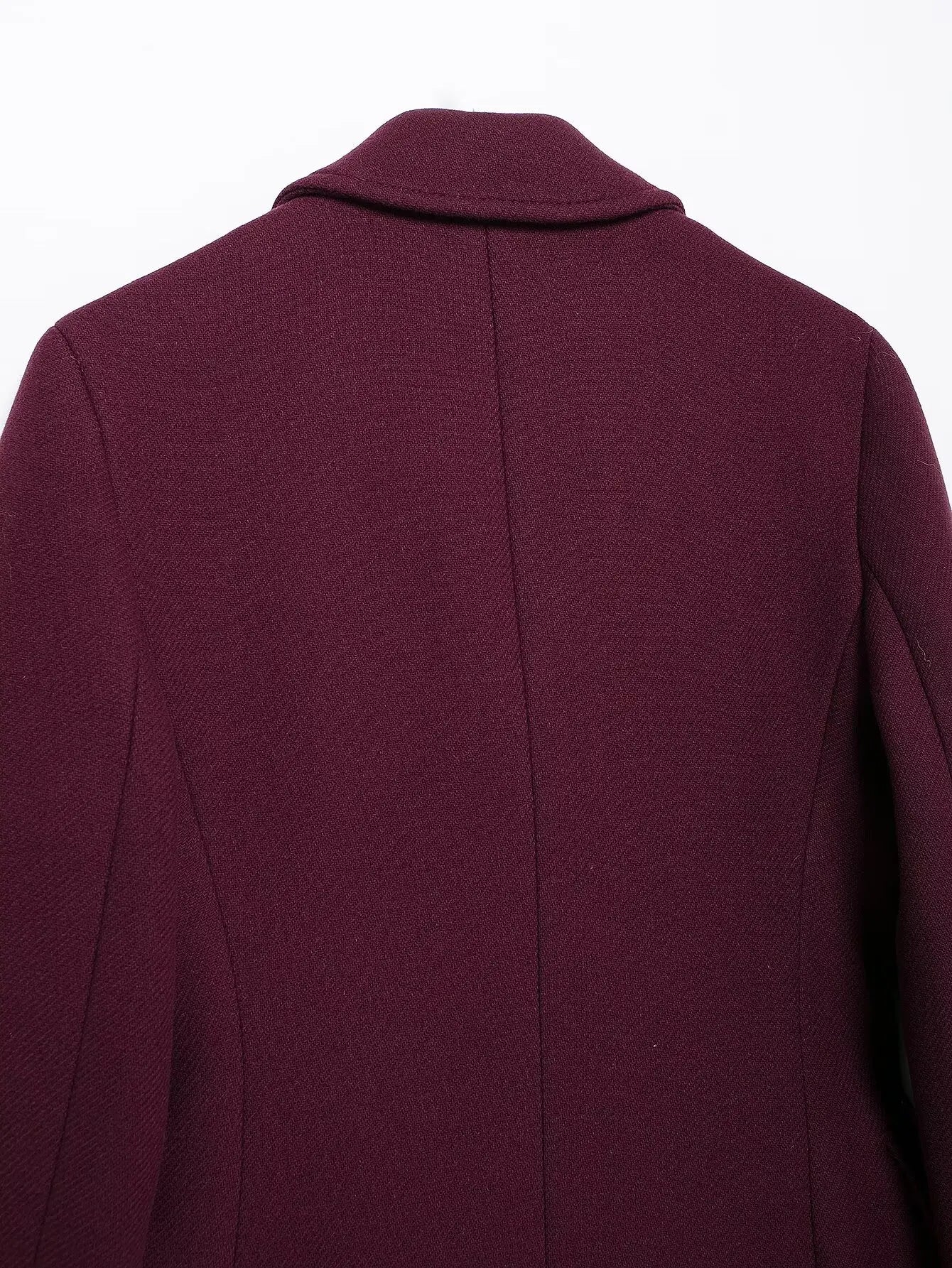 Women's Burgundy Woolen Coat