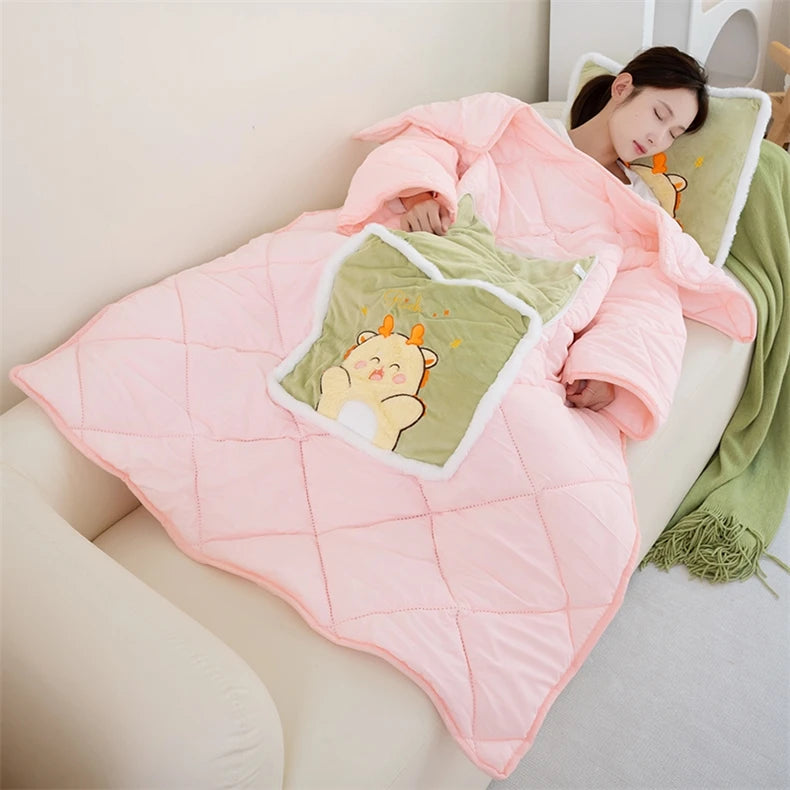 Wearable Fleece Blanket Hoodie
