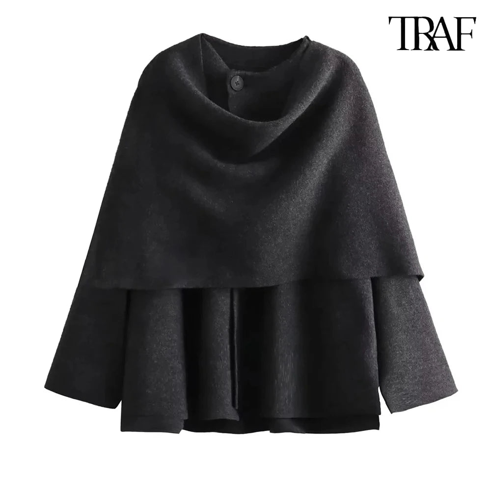 Women's Fashion Fall Winter Chic Scarf Jacket