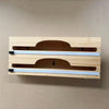 Plastic Wrap Dispenser with Cutter & Bamboo Ziplock Bag Organizer