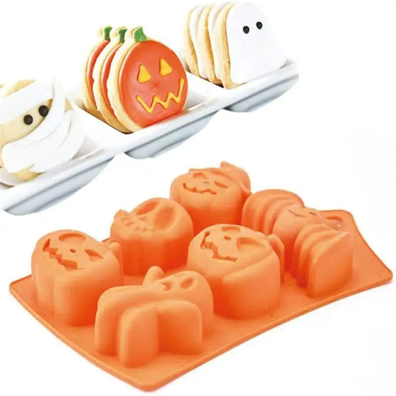 Pumpkin Halloween Silicone Mold for Cake, Biscuit, Candy Baking