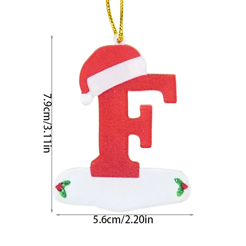 Christmas Acrylic Letter Pendant